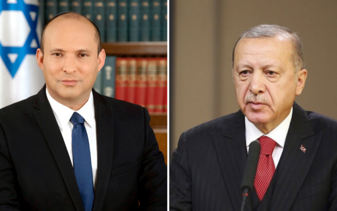 Ərdoğan səkkiz ildən sonra ilk dəfə İsrailin Baş naziri ilə danışdı