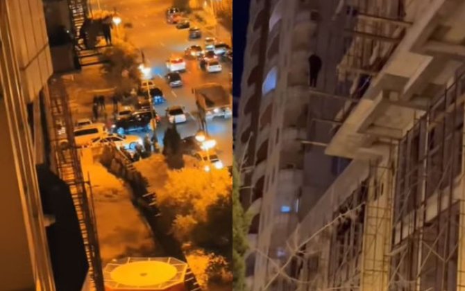 Bakıda qadının intihara cəhdinin görüntüləri - VİDEO