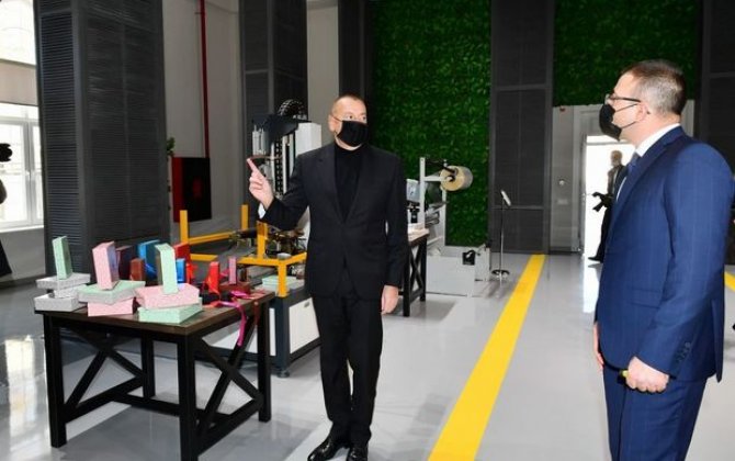 İlham Əliyev “Quba ABAD Factory” qablaşdırma vasitələrinin istehsalı müəssisəsinin açılışını edib - FOTO