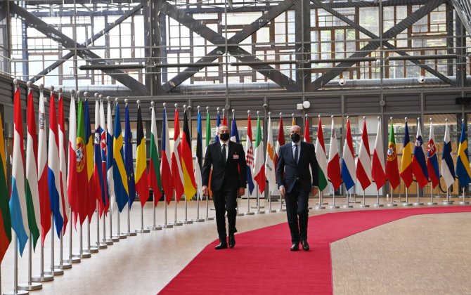 В Брюсселе состоялась встреча Президента Ильхама Алиева и Президента Совета ЕС