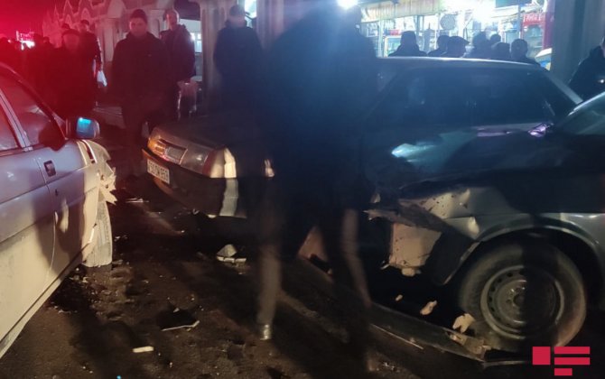В Хачмазе произошло цепное ДТП, есть пострадавшие-(фото)