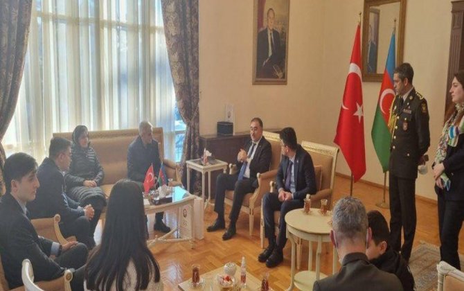 Посол Азербайджана в Турции принял семью шехида Отечественной войны-(фото)