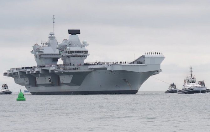 Rusiyaya güc nümayişi... - “HMS Prince of Wales” gəmisi Hampşir limanını tərk etdi...