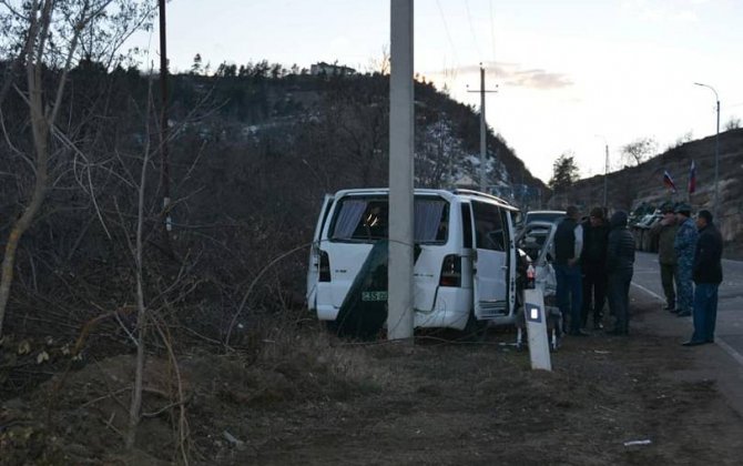 Kəlbəcərdən qaçmış erməni Şuşa yolunda Rusiya "BTR"-nin altında qaldı...-FOTOLAR