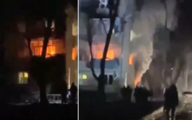 UKRAYNA - Rus  ordusu Çerniqovda yaşayış binasını vurub