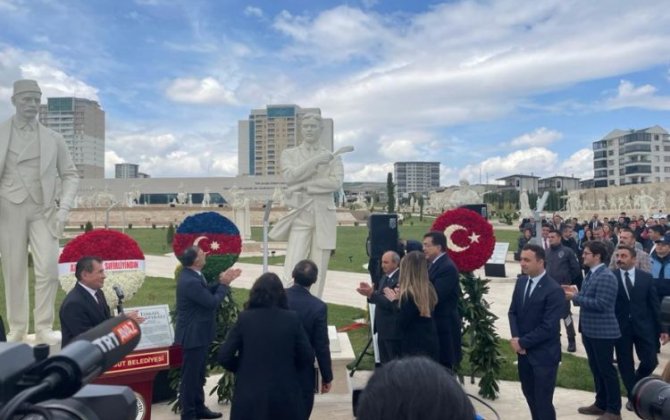 Ankarada Əhməd Cavadın heykəlinin açılışı oldu -