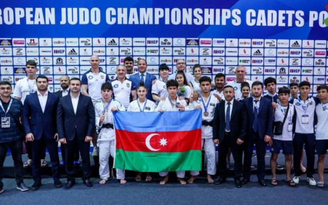 Azərbaycan cüdoçuları Avropa çempionatında komanda hesabında birinci yeri tutub