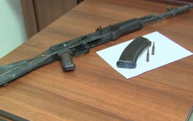 Ağcabədi sakinində avtomat aşkar edildi