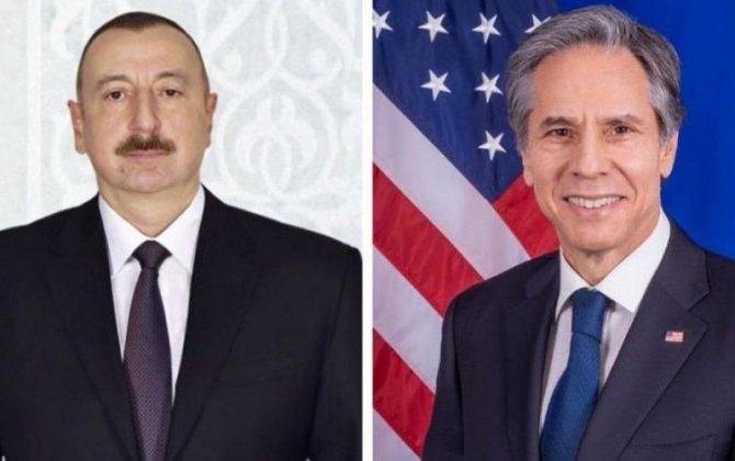 Президент Азербайджана провел телефонный разговор с госсекретарем США