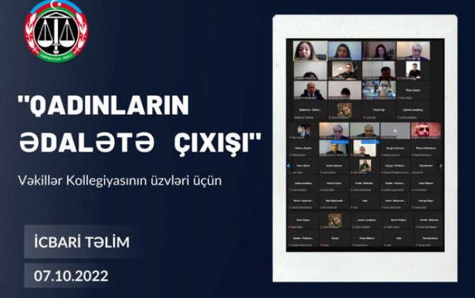 Vəkillər üçün növbəti icbari təlim keçirilib