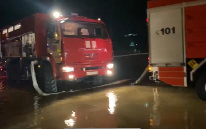 Qaradağda qəzalı ərazidə suyun çəkilərək kənarlaşdırılması sona çatdırılıb - FOTO/VİDEO