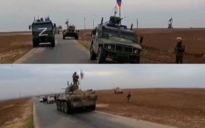 Rusiya hərbçiləri Suriyada Amerika patrulunun önünü kəsdi - VİDEO