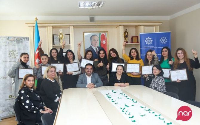 “Nar”ın eşitmə məhdudiyyətli şəxslər üçün peşə təlimlərinin ilk mərhələsi başa çatdı - FOTO