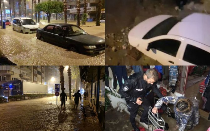 Antalyada son 50 ilin ən güclü fəlakəti - FOTO/VİDEO