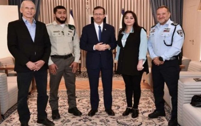 İsrail Prezidenti 19 yaşlı azərbaycanlı hərbçi ilə görüşdü - FOTO/VİDEO