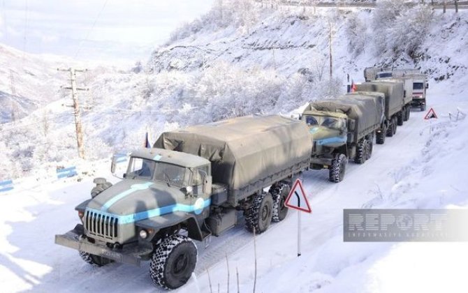 BQXK-ya və sülhməramlılara məxsus avtomobillər Xankəndi yolunda maneəsiz hərəkət ediblər - YENİLƏNİB + FOTO