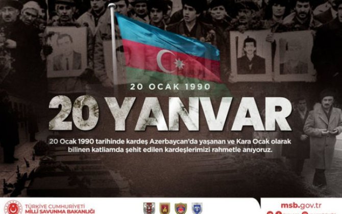 Türkiyə MN 20 Yanvar faciəsi ilə bağlı paylaşım etdi: “Unutmadıq, unutmayacağıq” - FOTO