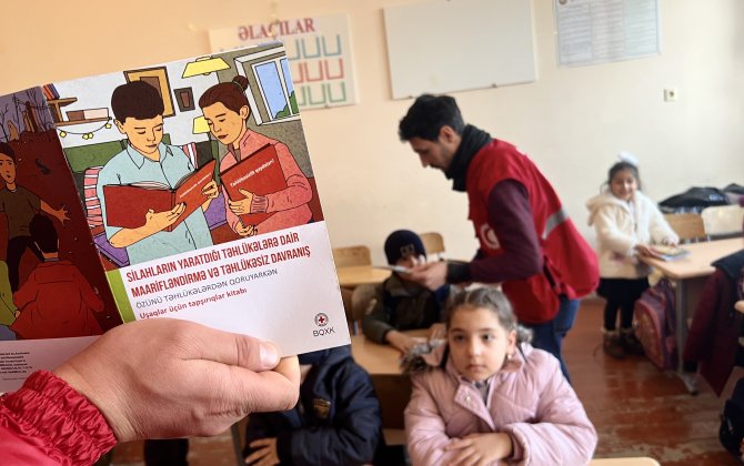 Mina təhlükəsinə dair növbəti təlim keçirilib - FOTOLAR
