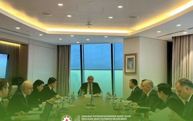 Qarabağ iqtisadi rayonunda Bərpa, Tikinti və İdarəetmə Xidmətinin fəaliyyəti təhlil olunub - FOTO
