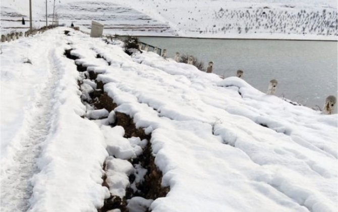 Malatyada su anbarında zəlzələdən sonra çatlar əmələ gəldi: Boşaldılmasına başlanıldı - FOTO
