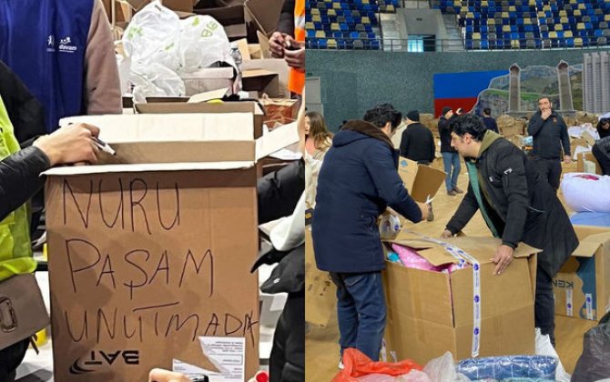 Bakıdakı yardım kampaniyasında Nuru Paşa da yad edildi - FOTO