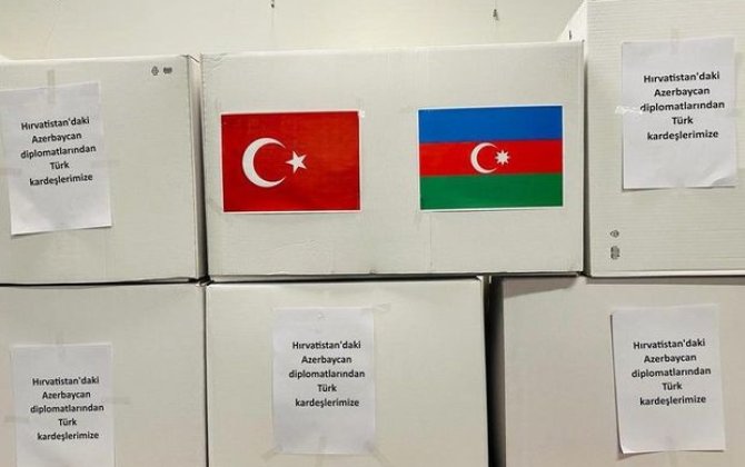 Azərbaycanın Xorvatiyadakı səfirliyi Türkiyəyə yardım edib - FOTO