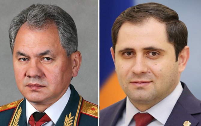 Rusiya və Ermənistan müdafiə nazirləri regiondakı durumu müzakirə ediblər