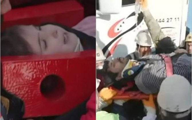 Zəlzələnin 6-cı günündə ata və qızı dağıntılar altından xilas edildilər - FOTO/VİDEO