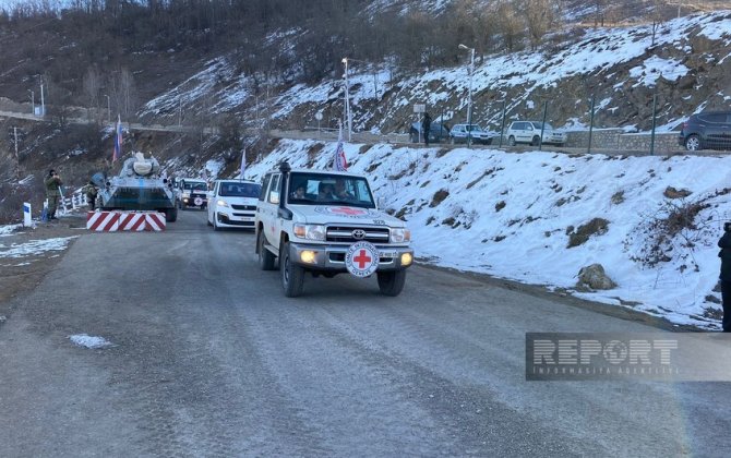 Xankəndi-Laçın yolunda BQXK-ya məxsus 6 avtomobilin hərəkətinə şərait yaradılıb