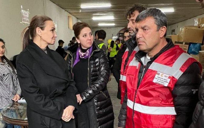 Qənirə Paşayeva və bir qrup azərbaycanlı ziyalı Şanlıurfada yardım kampaniyasına qoşulub- FOTO
