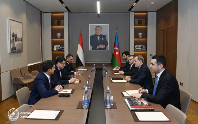 Ceyhun Bayramov Yəmənin XİN başçısı ilə görüşüb - FOTO