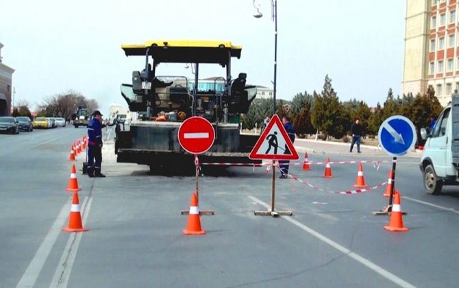 Naxçıvan şəhərinin küçə və yollarında təmir-bərpa işləri aparılır