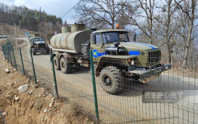 Xankəndi-Laçın yolunda Rusiya sülhməramlılarına məxsus 61 avtomobil keçib - YENİLƏNİB