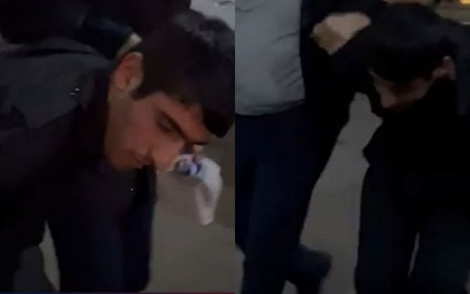 Распространены кадры задержания совершившего вооруженное нападение в гипермаркете в Баку - ВИДЕО
