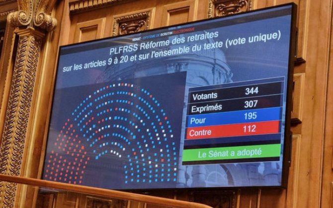 Fransa Senatı əhalinin etirazlarına baxmayaraq, pensiya islahatını təsdiqləyib - FOTO