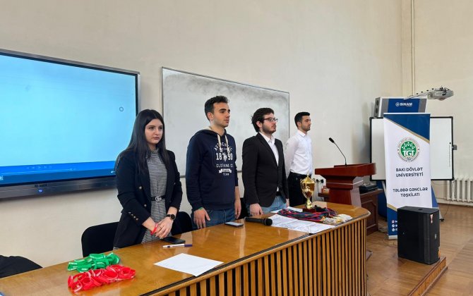 BDU-da “Güclü Lider, Güclü Azərbaycan” layihəsi çərçivəsində intellektual yarış keçirilib - FOTO