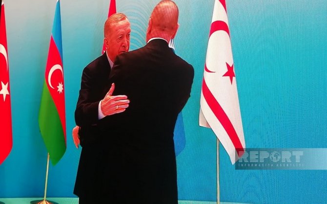 Ərdoğan Azərbaycan Prezidentini qarşılayıb