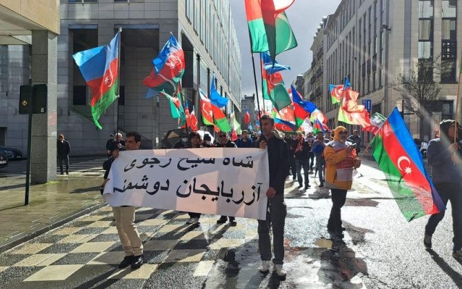 Brüssel yürüşü: Diaspor Güney Azərbaycan türklərinin tələblərini dəstəkləyir - ŞƏRH + FOTO