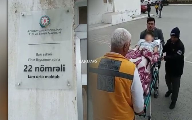 Bakıda şagirdin məktəbdə yıxılması ilə bağlı AÇIQLAMA - YENİLƏNİB + VİDEO