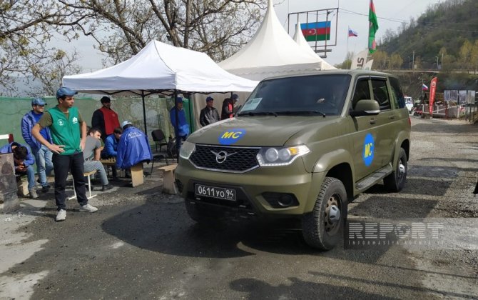 Xankəndi-Laçın yolunda sülhməramlıların 12 avtomobili maneəsiz keçib