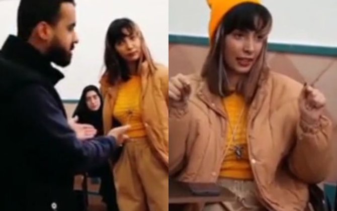 İranda universitetə sərbəst geyimdə gələn tələbə qız dərsdən qovuldu - VİDEO
