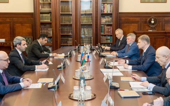 Azərbaycan Dəmir Yolları” QSC-nin sədri Moskvada rusiyalı həmkarı ilə görüşüb