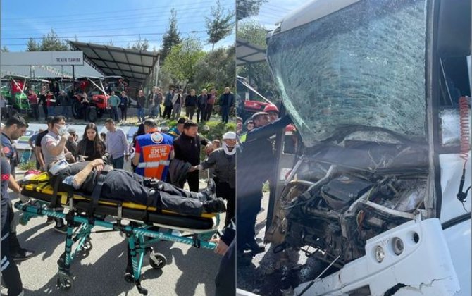 Türkiyədə qorxunc qəza: Onlarla insan yaralandı - FOTO