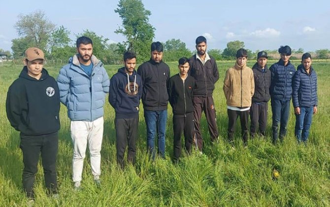 Dövlət sərhədini pozmağa cəhd göstərən 10 Nepal vətəndaşı saxlanılıb - FOTO