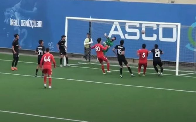Azərbaycan çempionatında yaşıl meydanlarda nadir görünən qol vuruldu - VİDEO