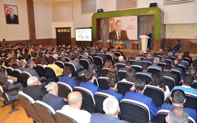 Kürdəmirdə Heydər Əliyevin 100 illik yubileyi qeyd edilib