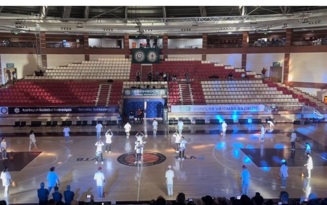 Heydər Əliyevin 100 illiyinə həsr olunan beynəlxalq basketbol turnirinin açılış mərasimi keçirilib