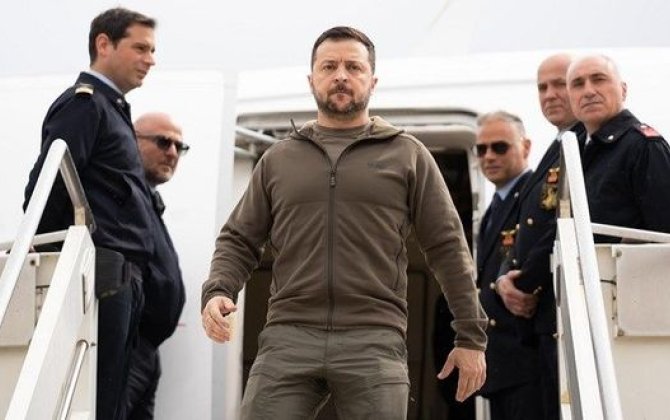 Volodimir Zelenski Berlinə səfər edib – FOTO