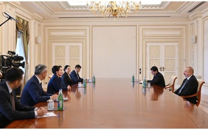 İlham Əliyev Özbəkistan Ali Məclisi Senatının sədrini qəbul edib - YENİLƏNİB