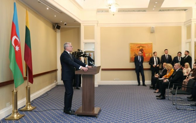 Litva prezidenti: “Azərbaycanı iqtisadiyyatı inkişaf edən dövlət hesab edirik”